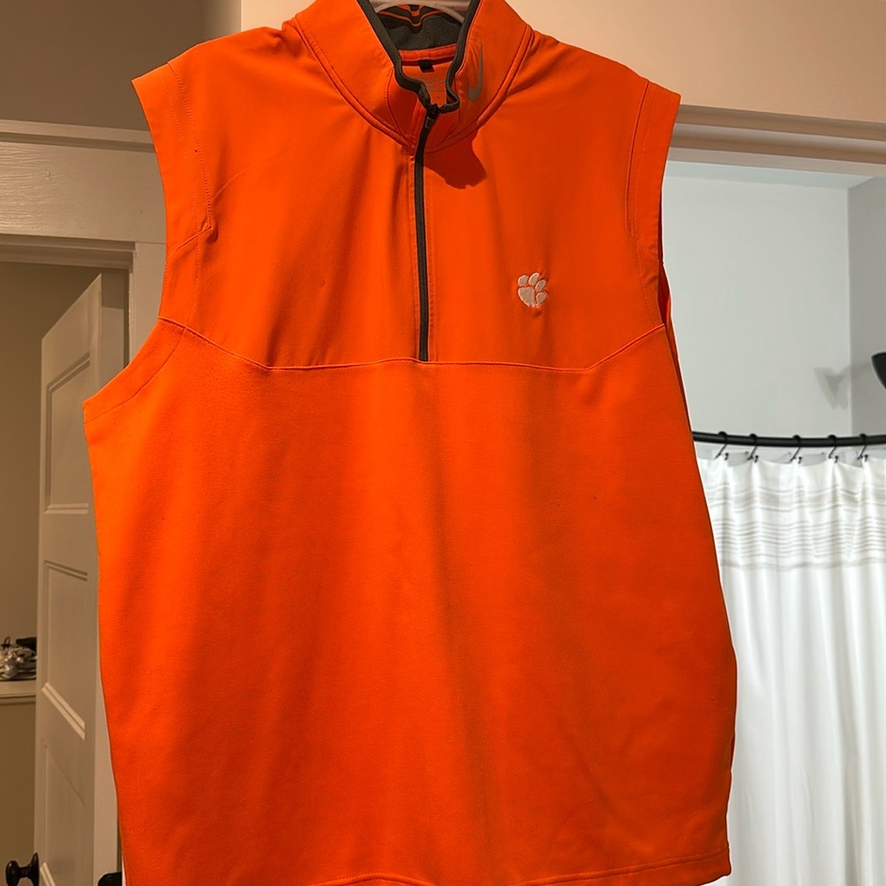 Clemson Nike Golf Quarter Zip Vest